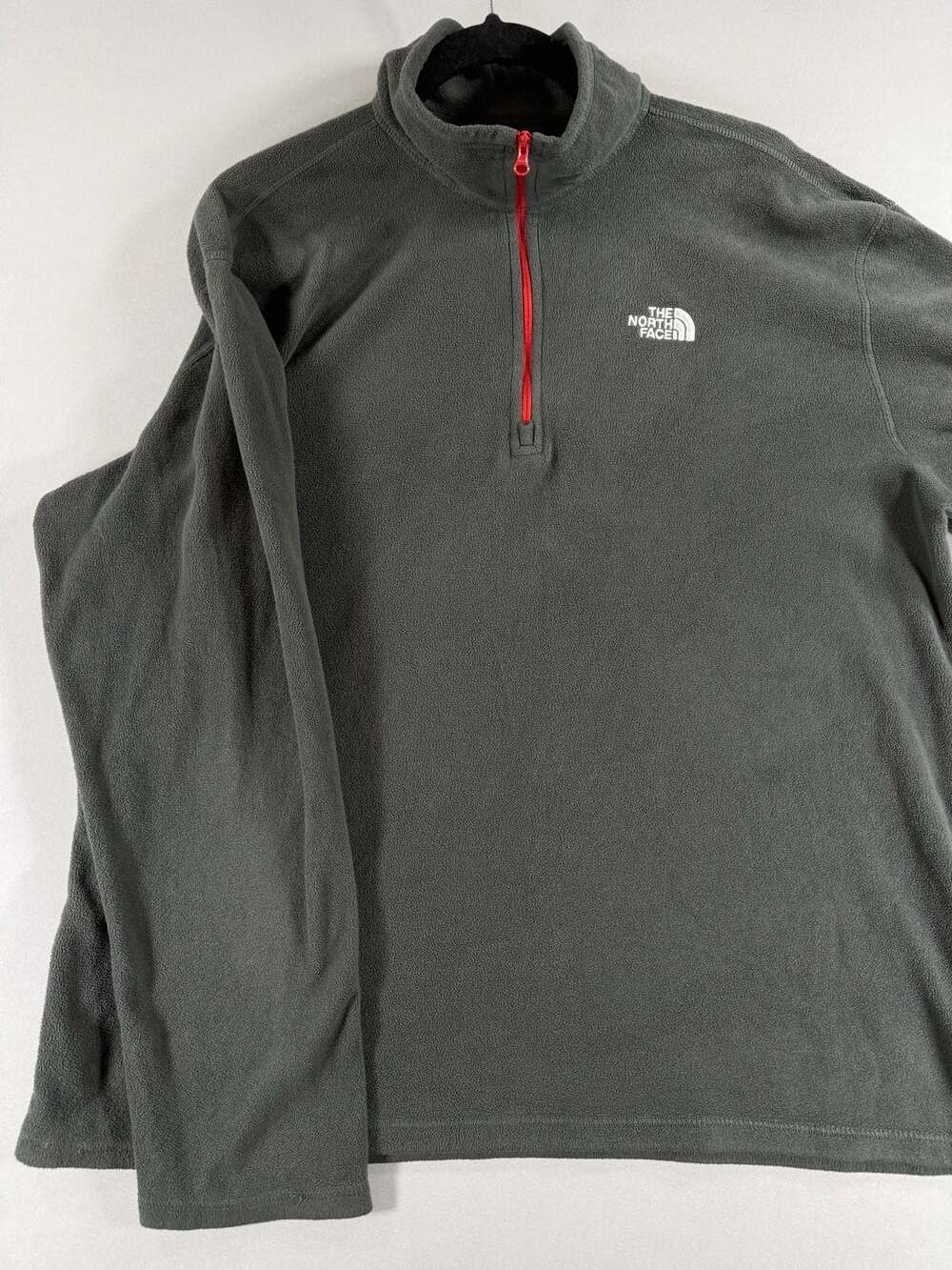 The North Face Jacket Men's Gray Fleece 1/4 Quarter Zip Pullover Sweatshirt Hiki